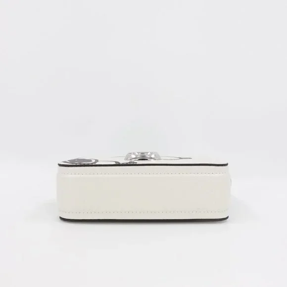 Marc Jacobs x Peanuts Snoopy The Snapshot Logo Plaque Crossbody Bag White OS - Picture 8 of 14